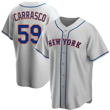 Carlos Carrasco #59 - Team Issued Black Jersey with Seaver Patch