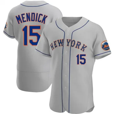 Danny Mendick Men's New York Mets Jersey - Black/White Replica