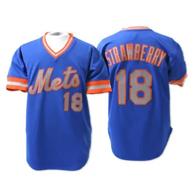 Mitchell & Ness Mens NBA New York Mets Authentic BP Pullover Jersey - Darryl  Strawberry Jersey ABPJ3053-NYM86DSTROYA Royal