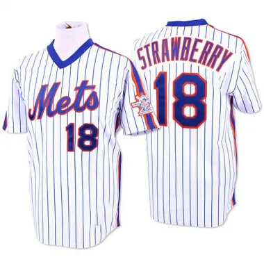 18 DARRYL STRAWBERRY New York Mets MLB OF Grey Throwback Jersey