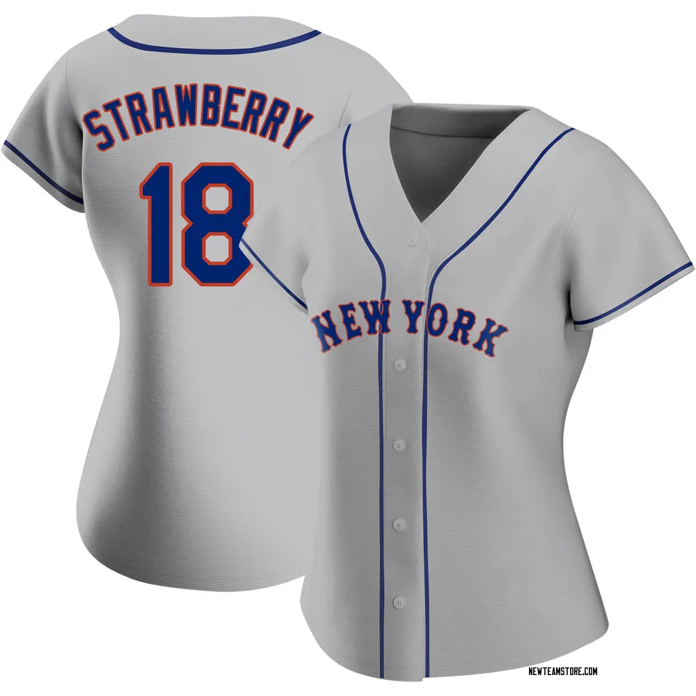 New York Mets Darryl Strawberry Cooperstown Road Gray Jersey 6240A