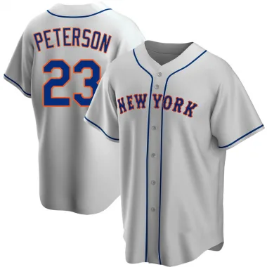 David Peterson #23 - Game Used Road Grey Jersey - Mets Clinch