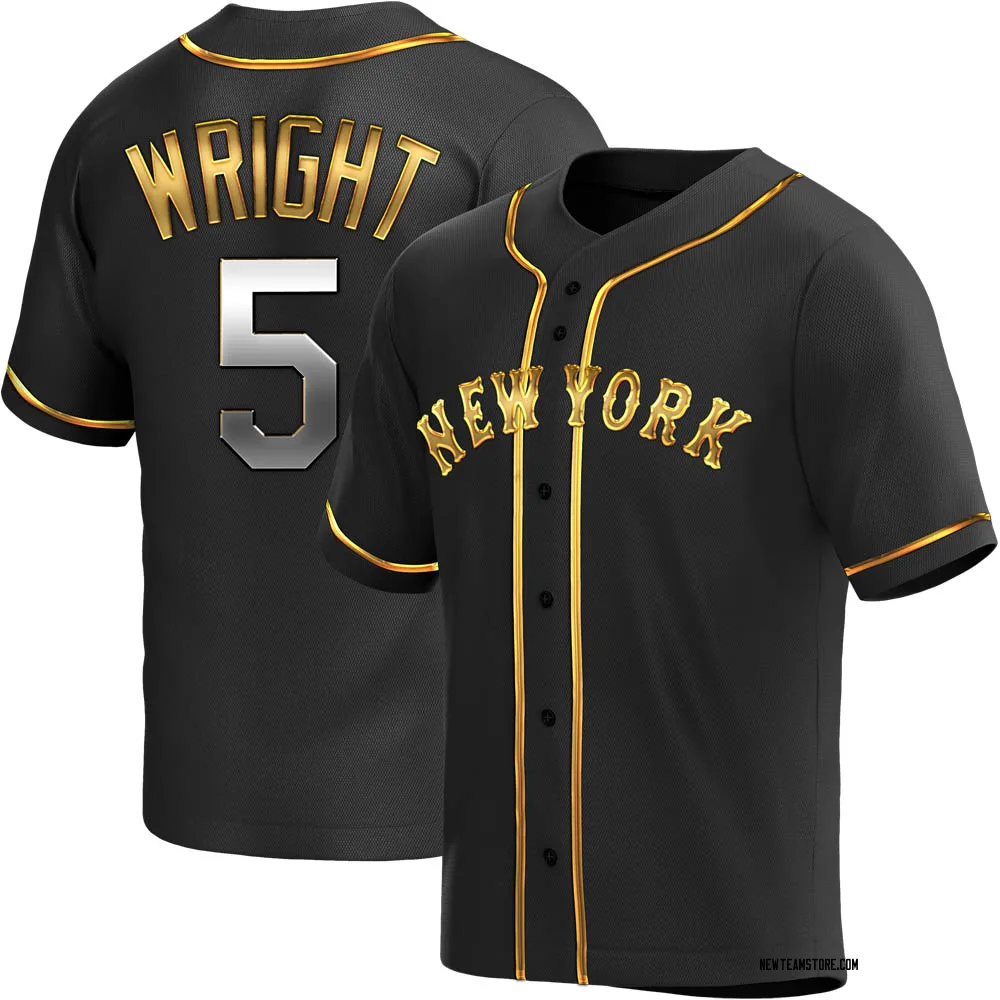 David Wright Signed New York Mets Black Alternative Jersey - MLB