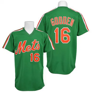 Dwight Gooden Men's Replica New York Mets Green Throwback Jersey