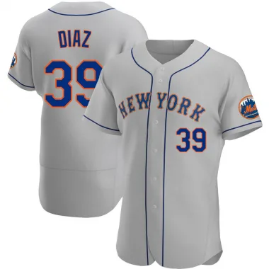 Edwin Diaz Men's Replica New York Mets Black Golden Alternate