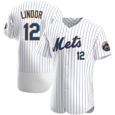 Men's Francisco Lindor Gray New York Mets Road Authentic Player Jersey