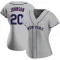 Howard Johnson Women's Replica New York Mets Gray Road Jersey