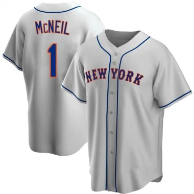 Jeff McNeil Royal New York Mets Autographed #1 Nike Replica Jersey