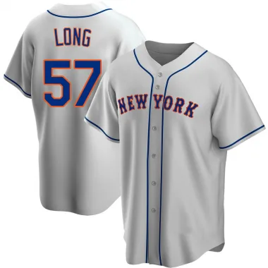 Kevin Long #57 - Game-Used Road Grey Postseason Jersey - Mets vs