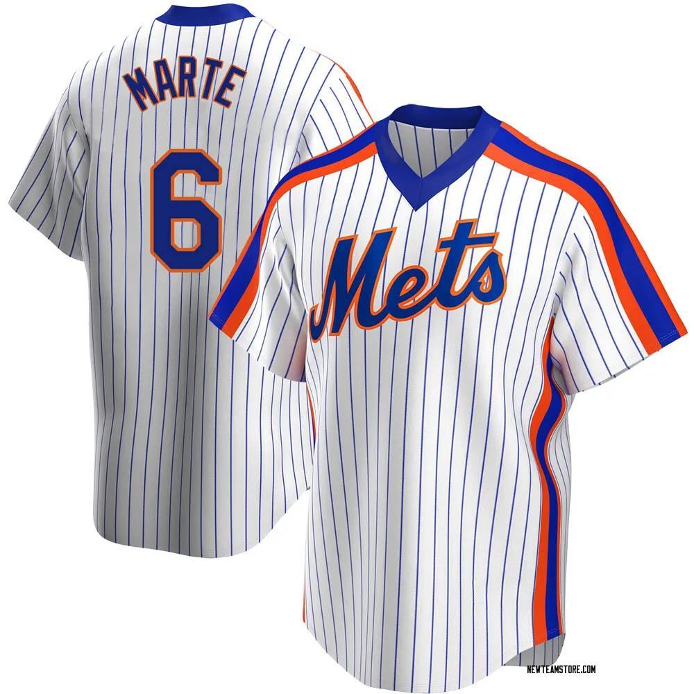 Starling Marte New York Mets Home White Baseball Player Jersey — Ecustomily