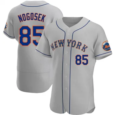 Stephen Nogosek #85 - Game Used White Pinstripe Jersey - 3.1 IP, 1 ER, 5  K's - Mets vs. Marlins - 4/9/23